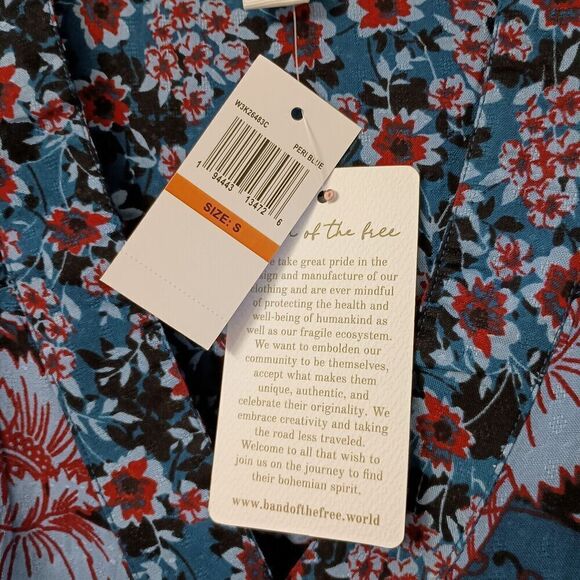 *2/$25* Band of the Free BOG Top Womens Small Josie Sapphire Mixed Print - Picture 7 of 11
